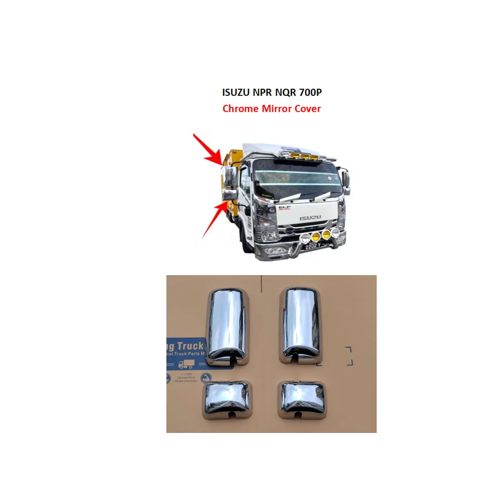 FDONG Chrome Mirror Cover Lorry Accessories for ISUZU NLR NPR PRO 700P