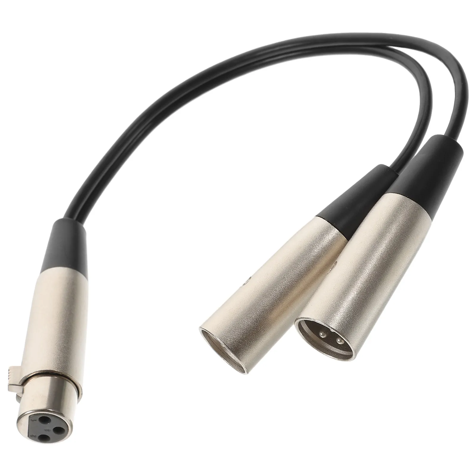 Premium 24Awg Oxygen-Free Copper Xlr Y Cable 3 Pin Female to Double Male Noise-Free Studio Grade Microphone Splitter for Drum
