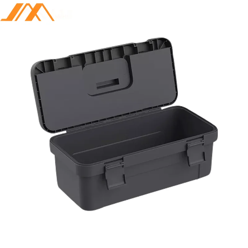 JIMIHOME 17 Inches Multipurpose Portable PVC Tools Box Storage Box with Tray Electrician Repair Hardware Tool Organizer Suitcase