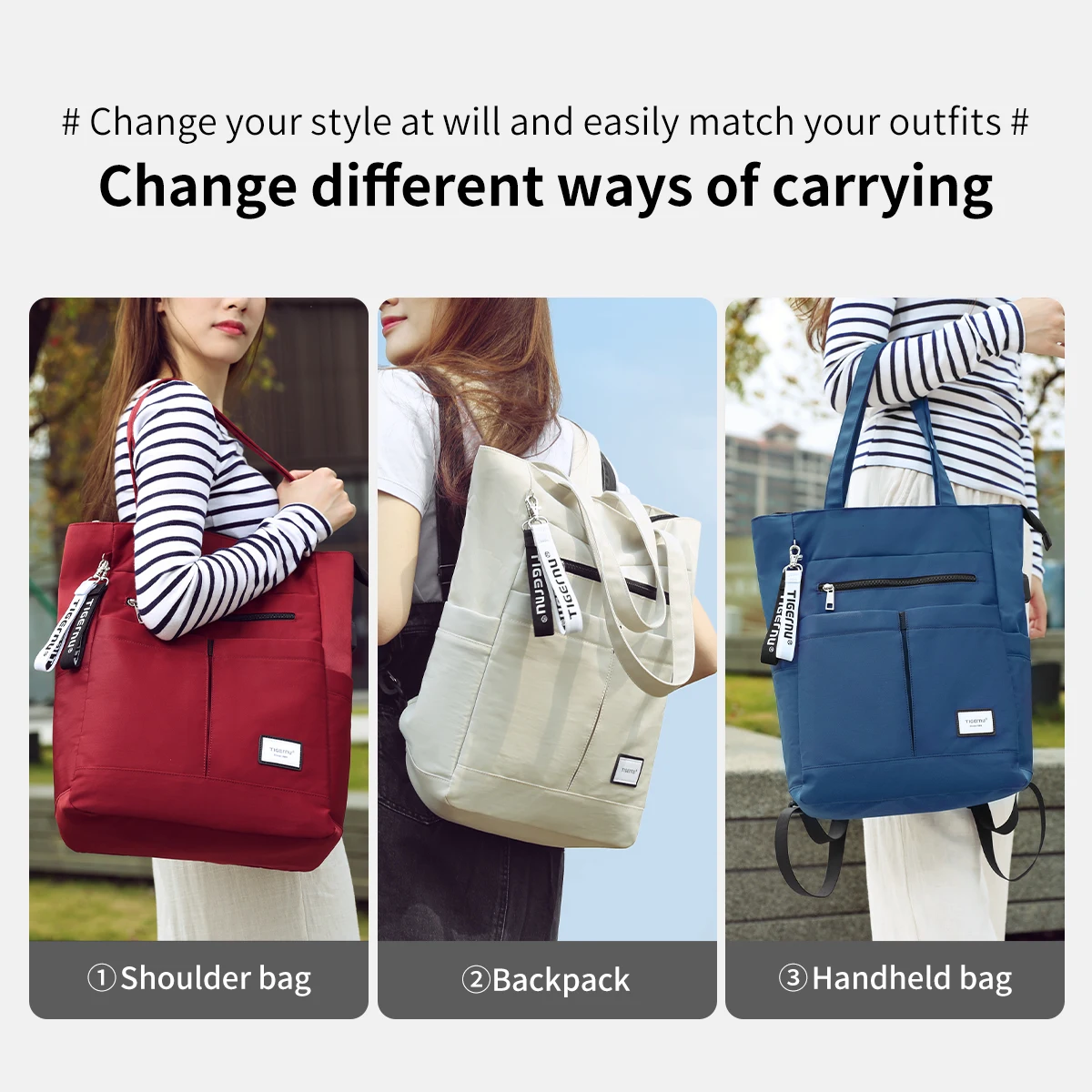 Tigernu Backpacks For Women 14 15.6inch Laptop Backpack Female Bag Women Shoulder Bags Girls Tote Bag Travel Backpacks image 2