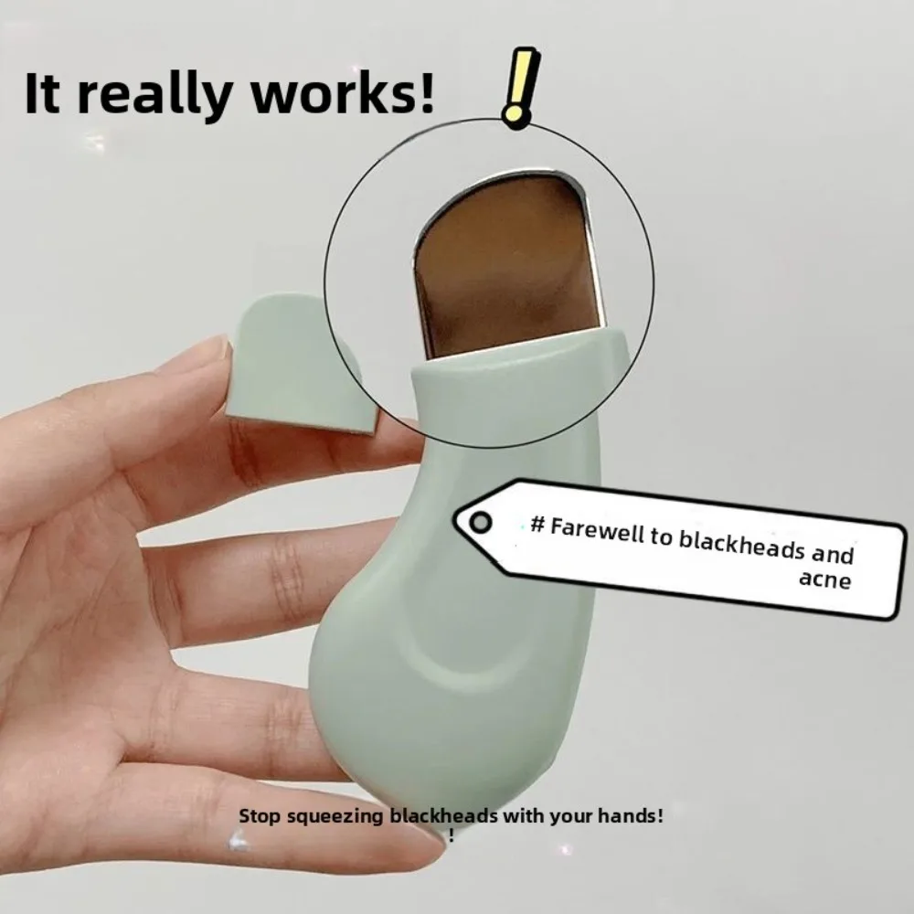 1 Pcs Facial Blackhead Removal Tool Silicone Remove Whitehead Acne Blackhead Scraper Handheld Deep Clean Sebum Remover