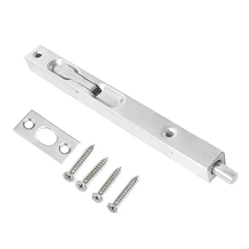   Stainless Steel Cabinet Door Bolt Sliding Lock System For French Doors 7Inch Length Flush Bolt French Door Lock