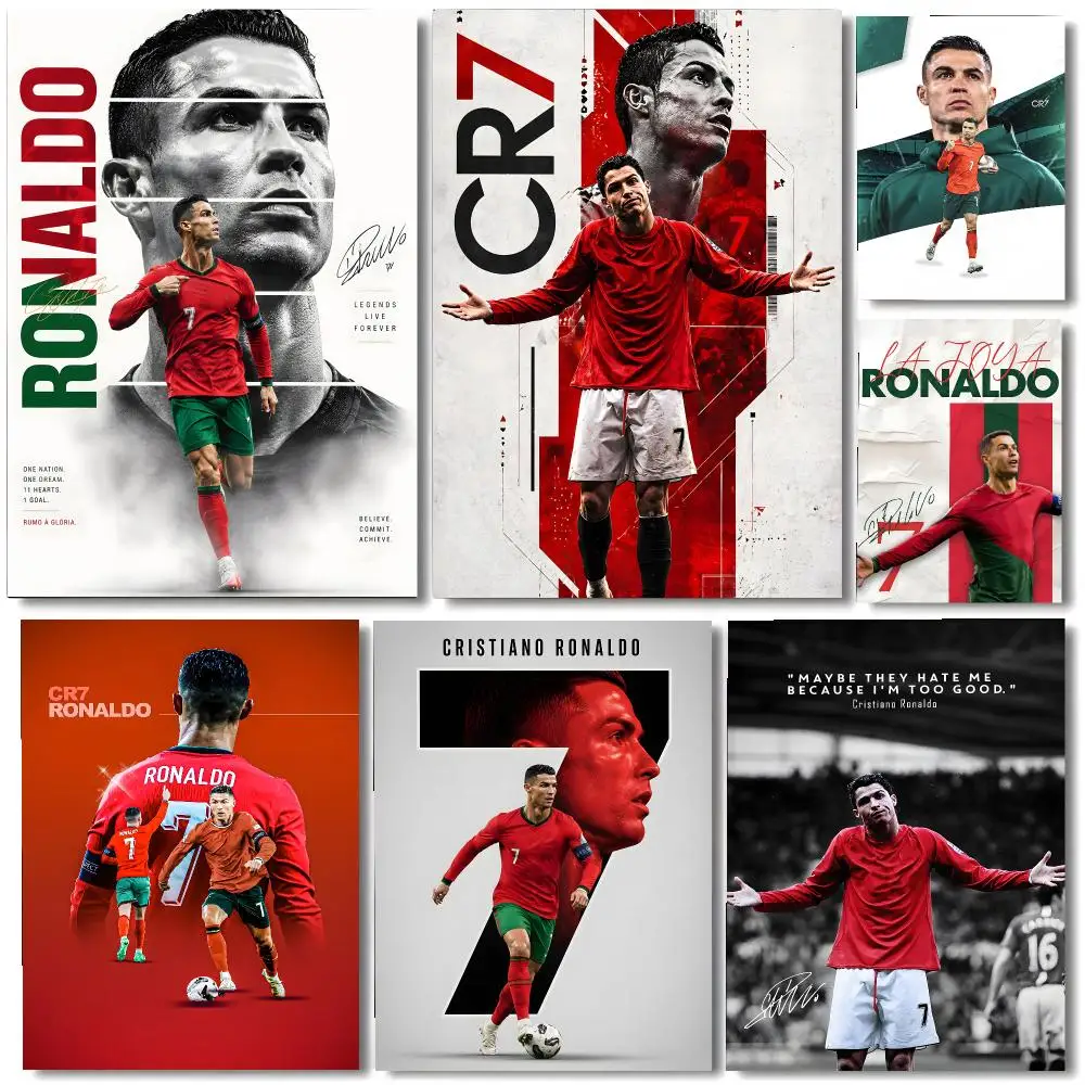 Athlete Ronaldo Poster Wall Art Poster Prints Home Wall Decor Gift for Living Room, Bedroom Bar & Parlor