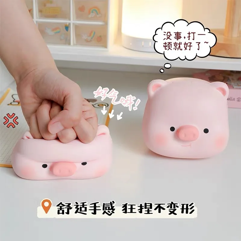 

Miniso Canned Pig Figure Stress Relief Sensory Fidget Toy Desktop Decor Lulu Squeeze Toy Gift