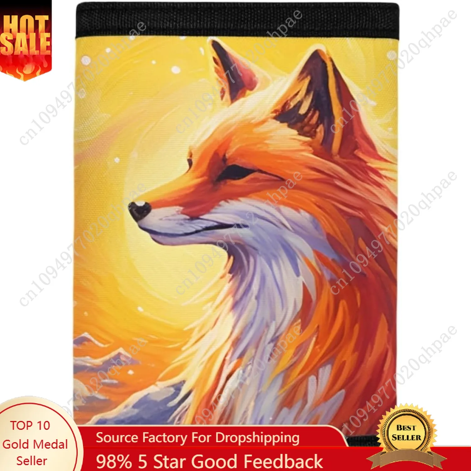 

GLUDEAR Girl Boy Cool Wolf Wallet Trifold Kids Wallet Coin Pocket Card Holders Wallet Money Organizer,Forest Fox Galaxy