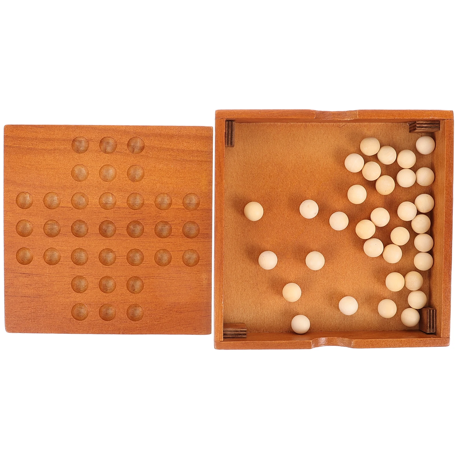 

Mingqi Wooden Chess Board Game Single Peg Intelligence Toy Educational Training Kids Adults