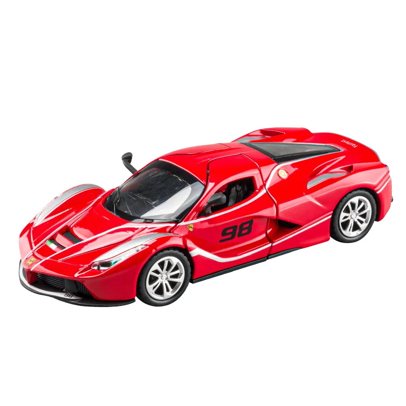 Simulación 1:36 Lafali Convertible Track Edition coche deportivo coche en miniatura de aleación sonido y luz tirar hacia atrás adorno de juguete para niños