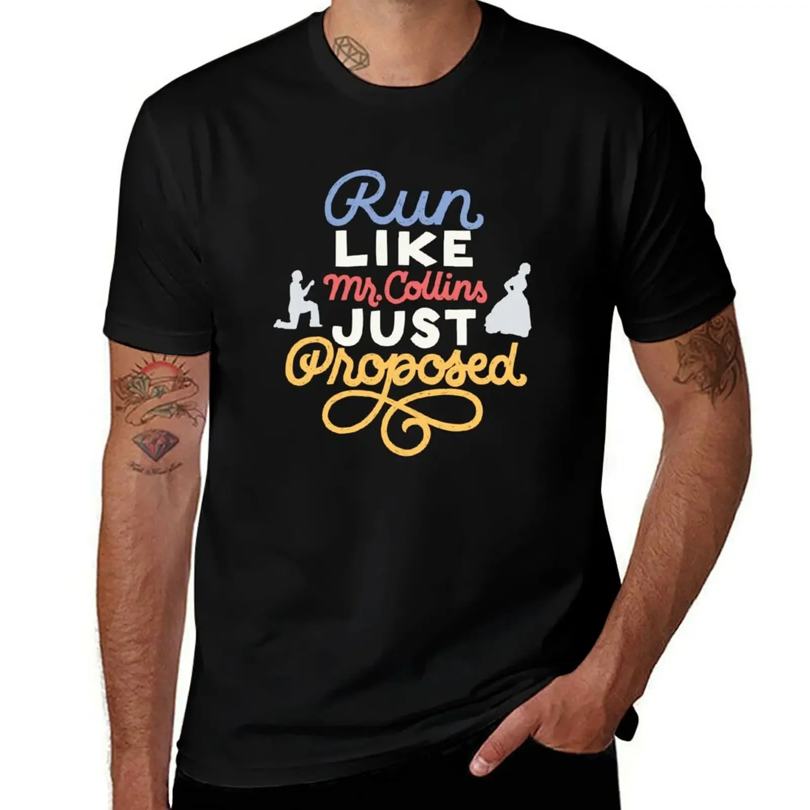 Run Like Mr. Collins Just Proposed T-Shirt customizeds Louboutins clothes tees mens t shirts