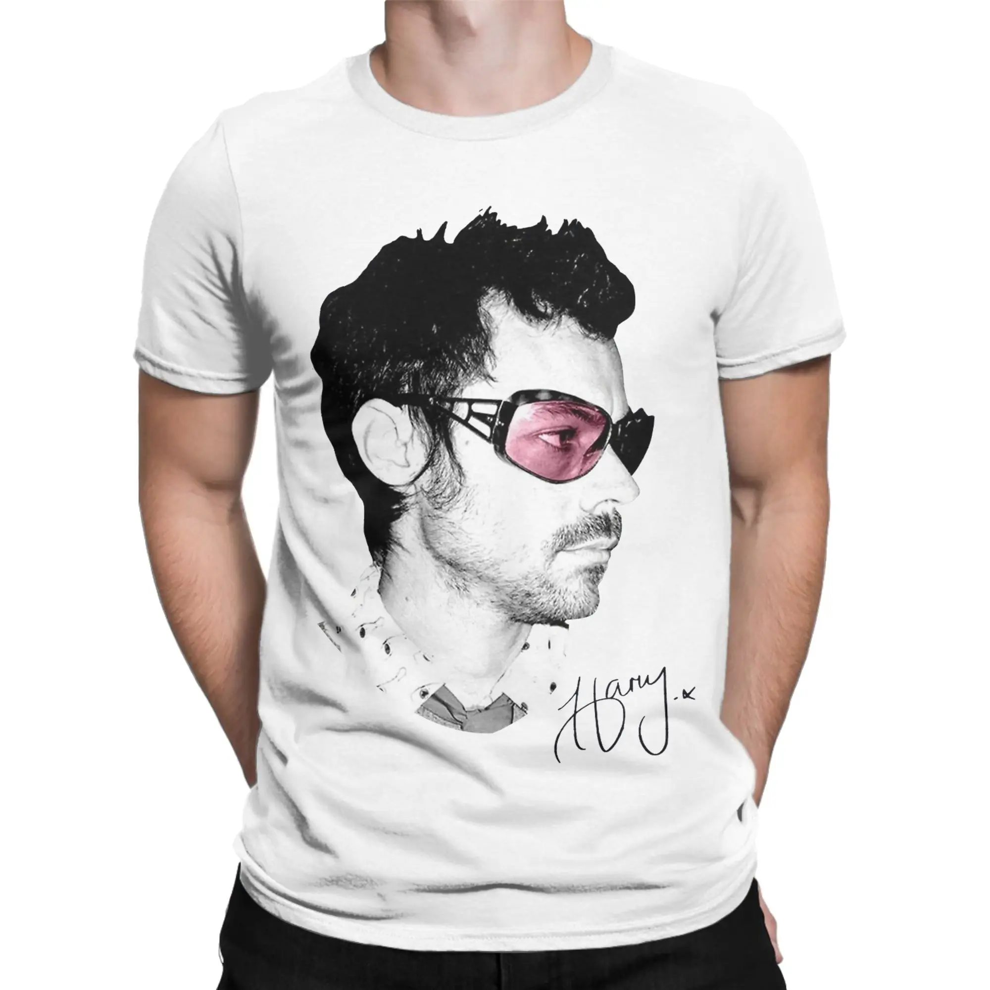 Men Harrys Styles Kiss and Disco Big Face T Shirts  100% Cotton Tops Creative Short Sleeve Round Neck Tees Printed T-Shirt