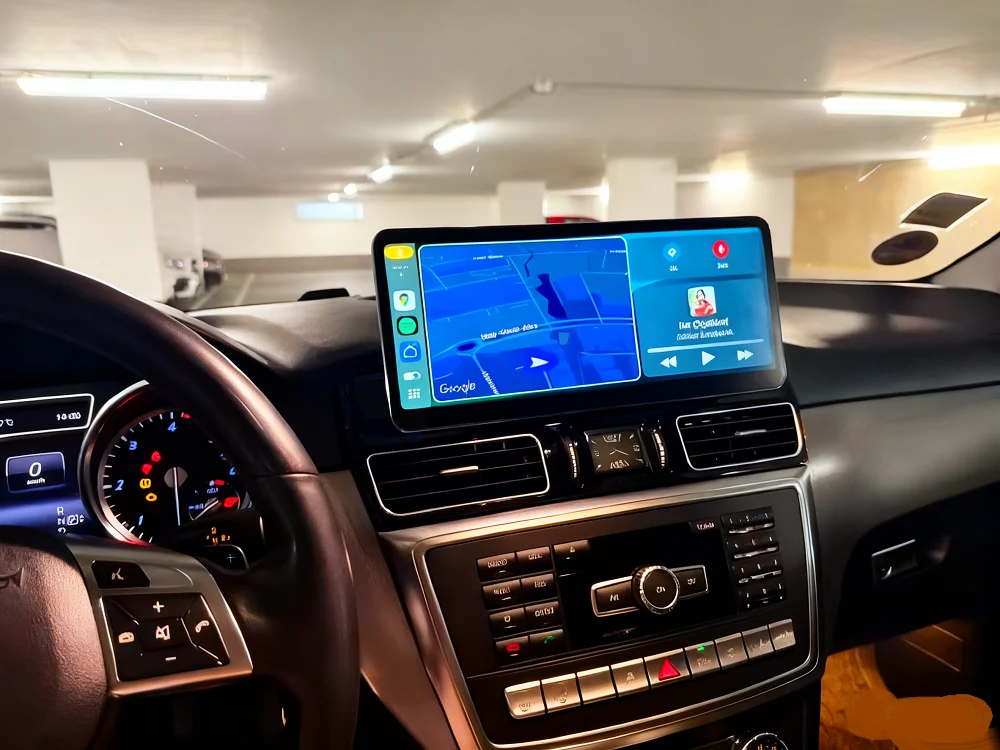 W12.3 ireless Apple CarPlay Android Auto HiCar لبنز ML W166 GL X166 2012 2013 2014 2015 ترقية السيارة الأصلية GPS مرآة الارتباط #3