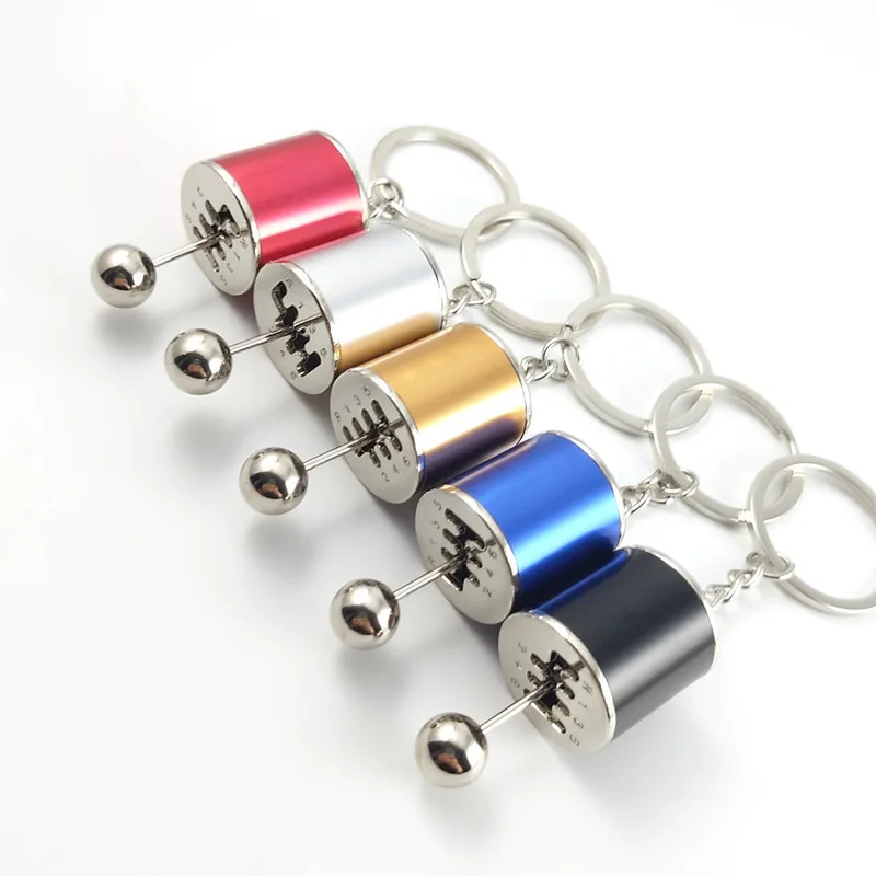 car gear box keychain Six Gear Shift Keychain Car Pendant Shifter Metal Keyring Handbag Gift