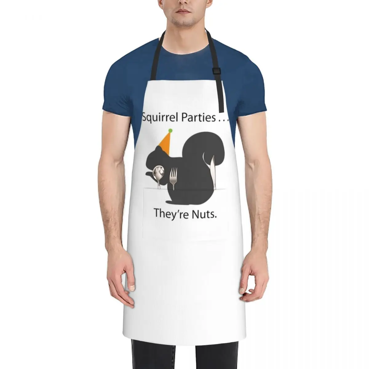 

Squirrel Parties Apron Home Supplies barber uniform Kitchen And Household Goods Apron