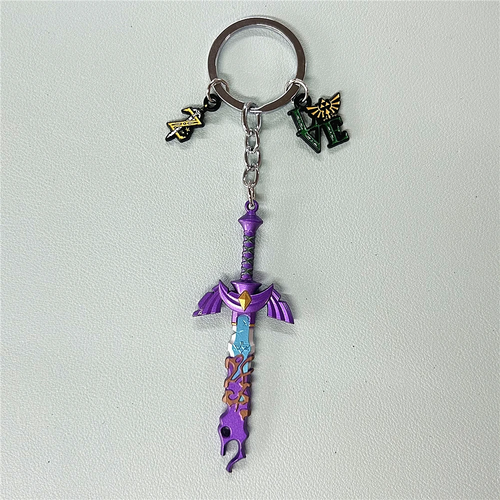 JYYH Classic Arcade Games Keychain Fashion Sword Metal Jewelry Small accessories Man Gift