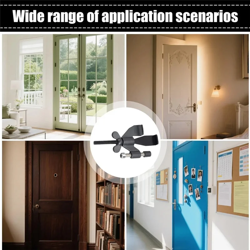 MAKE-Door Stop Security Adjustable Nodrill Jammer Door Jammer Stopper Security Lock For Apartment Dorm Hotel College