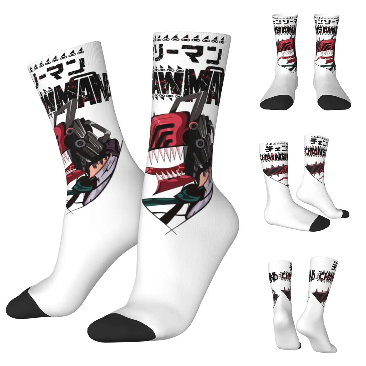 

3D printing cosy Unisex Socks,Hip Hop Anime Chainsaw Man Acid Interesting Four Seasons Socks