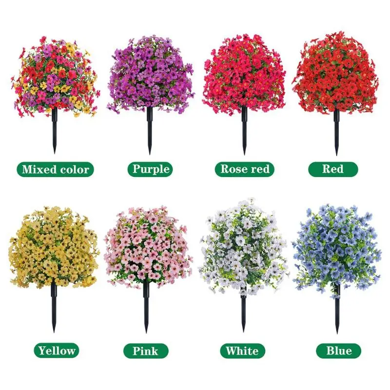 Artificial Flower,Artificial Petunias With Ground Stake, 18