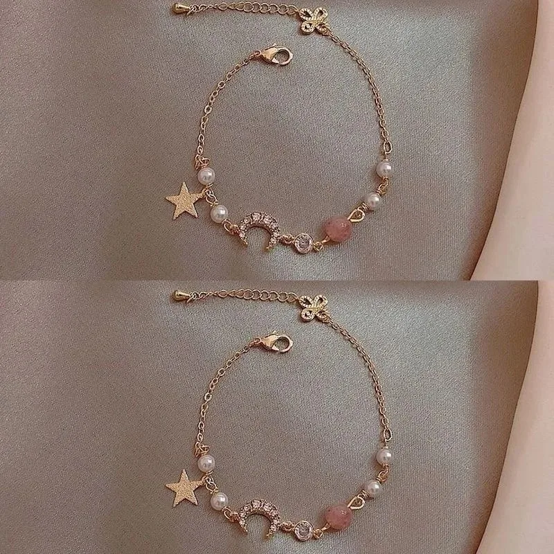 New Style Simplicity Subtlety Moon Lightweight Luxury Bracelet Stainless Steel Bracelet for Women Temperament Jewelry Daily Wear image 2