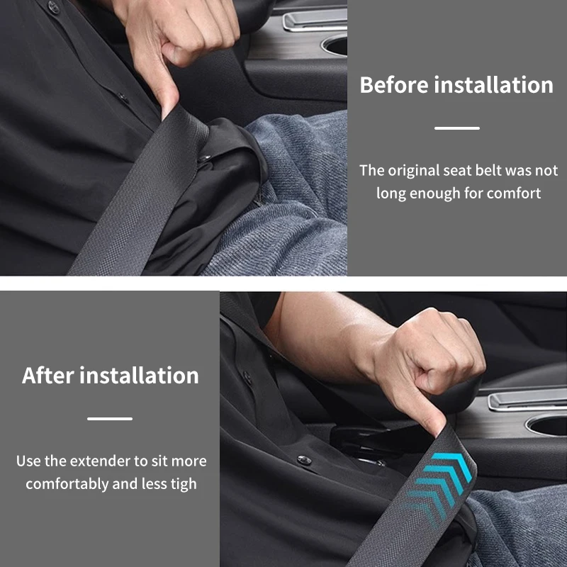 Car Seat Belt Extender Cover Safety Seatbelt Lock Buckle Accessories For Ford Focus Fiesta Ranger Mondeo Kuga Escape Explorer - view 5