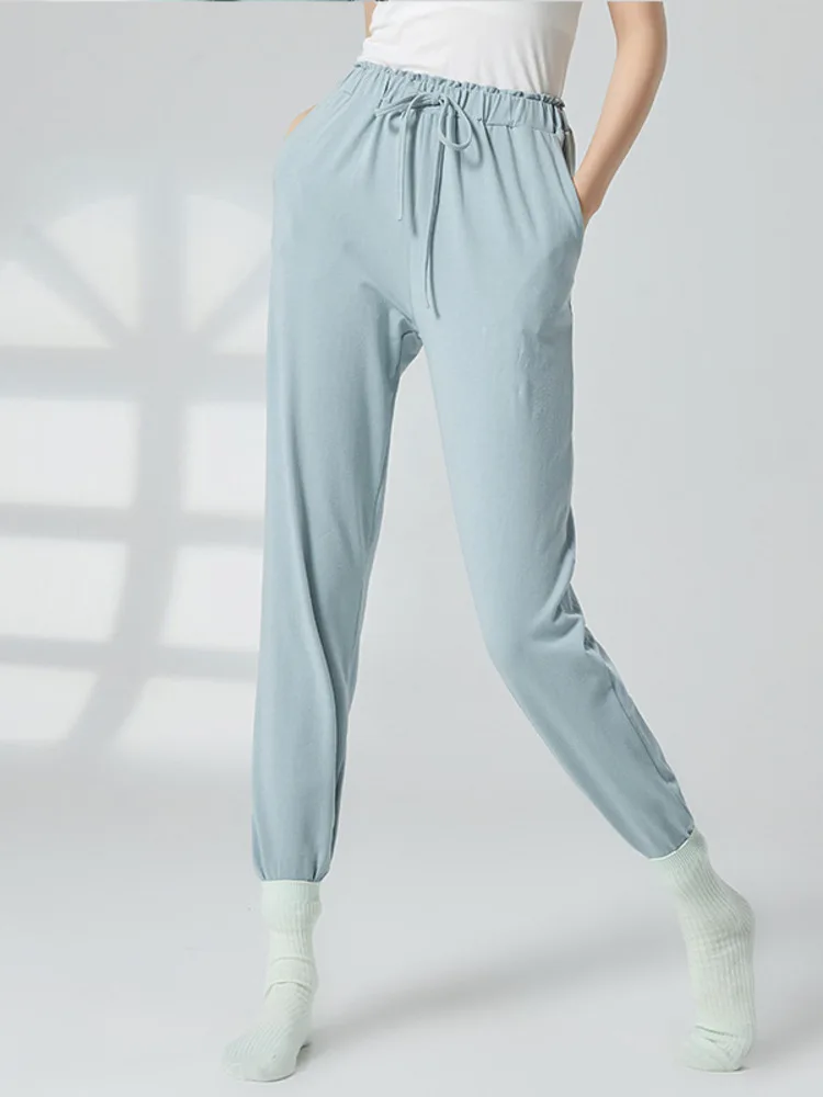 Pantaloni carota a vita alta in tinta unita per donna Pantaloni per costumi da performance con vestibilità ampia affusolata per danza classica per palcoscenico