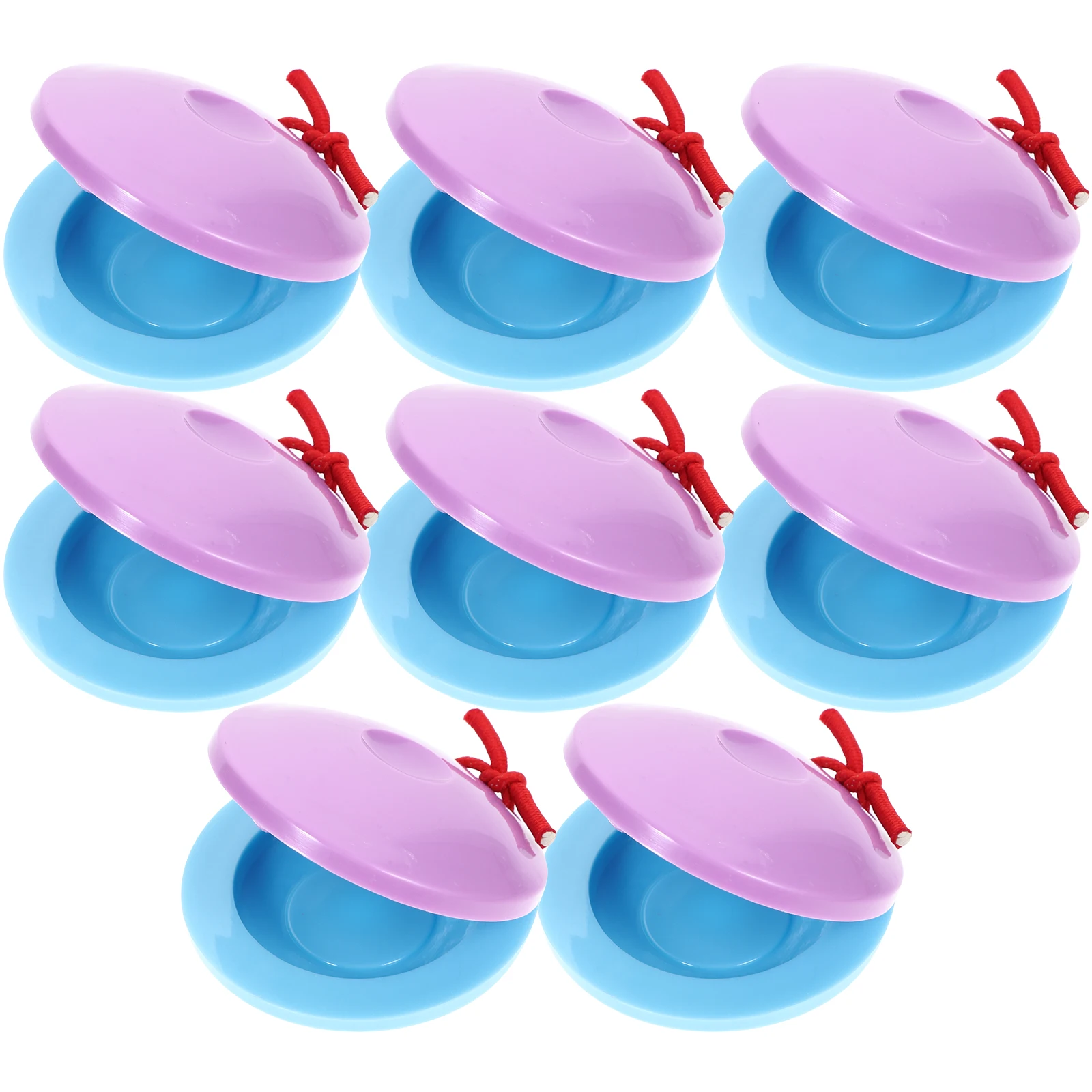 

8 Pcs Plastic Round Dance Board Children's Percussion Instruments Castinettes Musical Kids Toddler Castanets Hand for