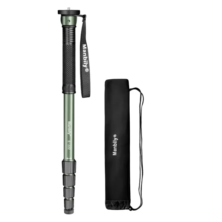 Manbily E-222 Camera Monopod Aluminium Photography Lightweight Trekking Pole With Carry Bag For Canon Sony Video 15.4Lb Load
