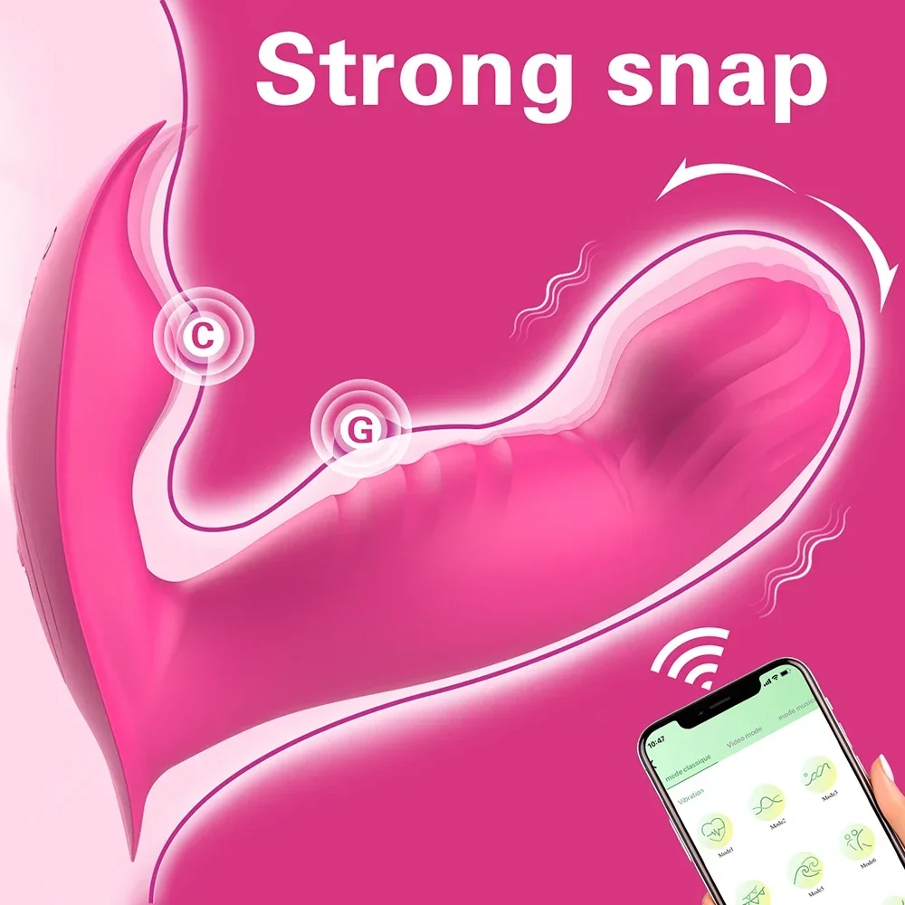 Wearable Dildo Vibrators APP Bluetooth Control Clitoral G Spot Stimulator 10 Modes Vagina Orgasm Masturbator Sex Toys for Women