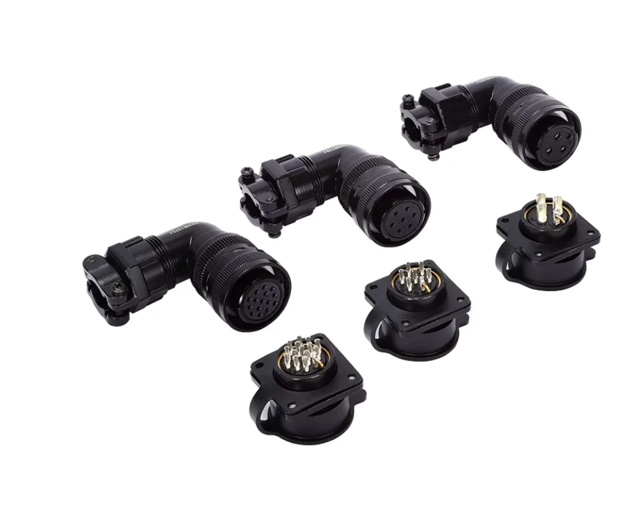 1PCS Conector de Aviação YD28 para Sistema de Controle de Motor Servo, Conector à Prova d'Água de 15 Pinos e 4 Pinos