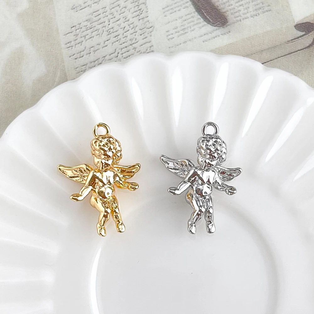 

Сердечный дизайн 16*21 мм 50 шт. медный кулон/форма ангела/покрытие из настоящего золота/ручная работа/ювелирные аксессуары/подвески «сделай сам» # 195857