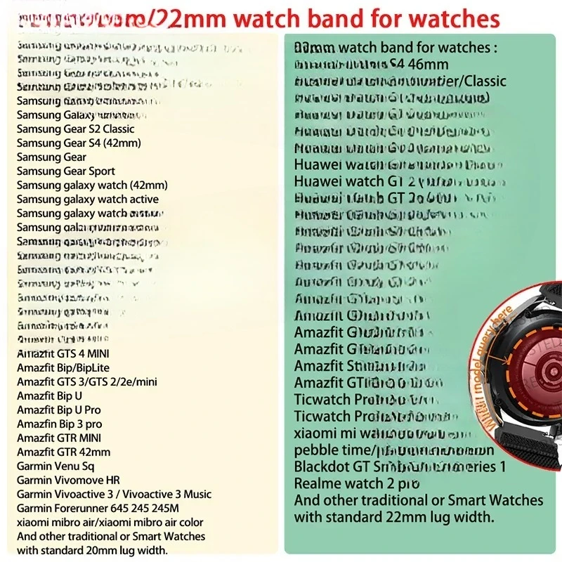 삼성 갤럭시 워치 4/5/6/7/클래식/기어 s3/액티브 2용 20mm 22mm 스트랩 마그네틱 메탈 밴드 GT 2 3 4 5