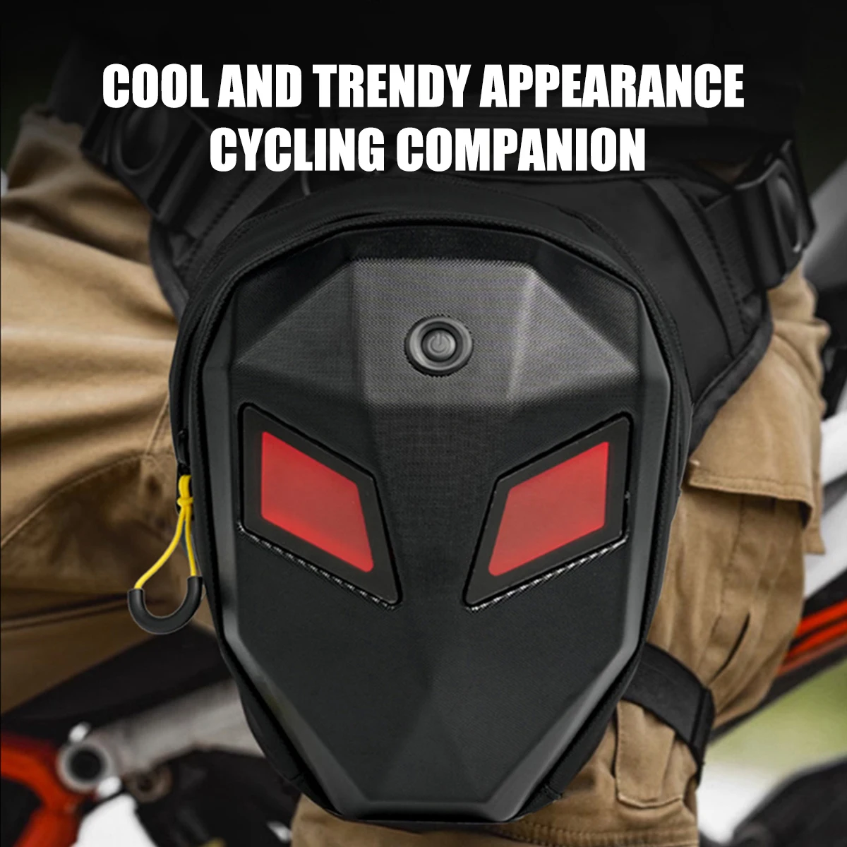 Evil Eye Motorcycle Bicycle LED Display Drop Waist Leg Bag Colorful Guide Plate Eye Waterproof Ride Cycling Shoulder Chest Bag