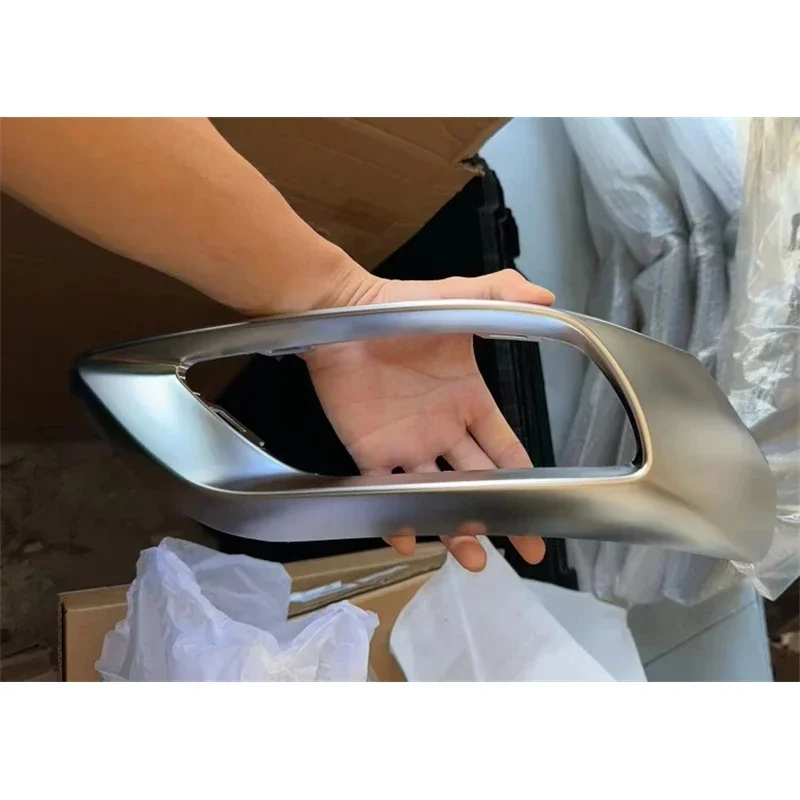 아우디 Q7 S-라인 S라인 스포츠 2020 2021 2022 2023 2024용 자동차 블랙 또는 크롬 리어 배기 머플러 테일 스로트 파이프 커버 트림