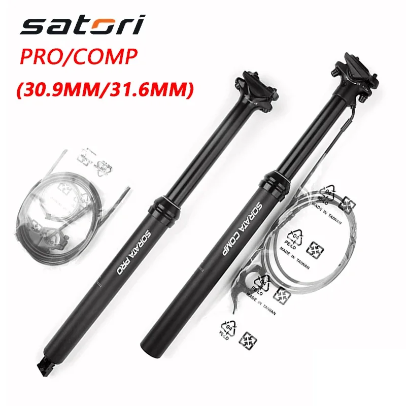 

Satori Pro 30.9/31.6mm*475/485mm Height Adjustable Telescopic Seatpost Mountain Bike Seat Tube Bicycle Accessories MTB Parts