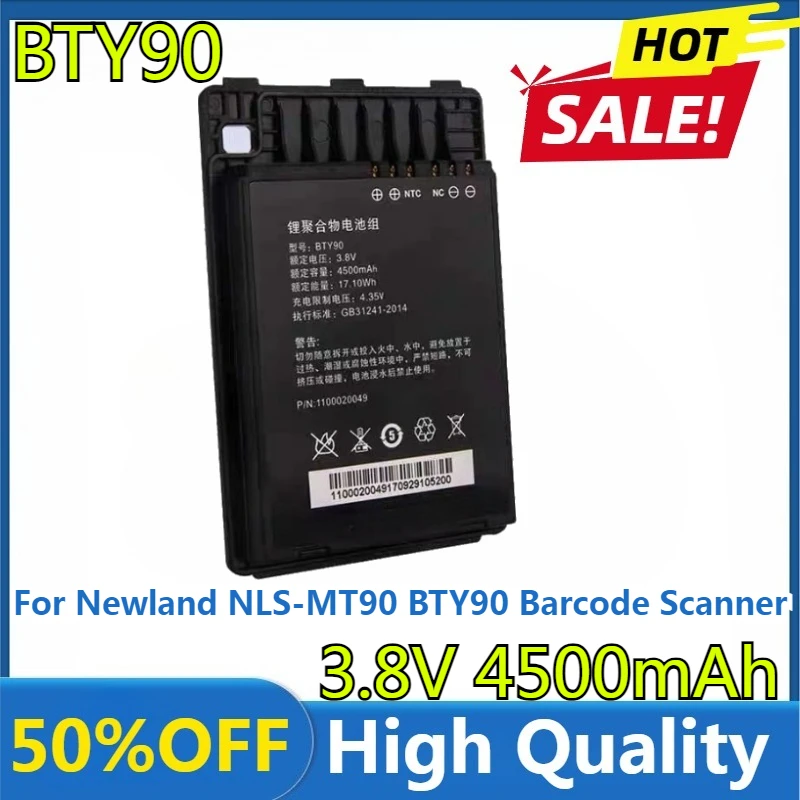 

New High Quality 3.8V 4500mAh Battery for Newland NLS-MT90 BTY90 Barcode Scanner Wireless Handheld Terminal PDA Accumulator