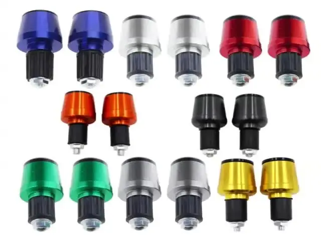 22mm Universal Motorcycle Handlebar Grips Ends Handle Bar Ends Weights Plugs N84F