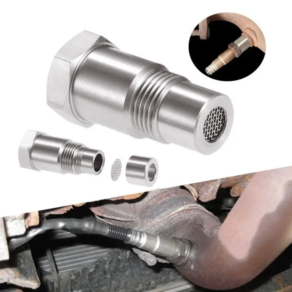 4PCS Stainless Steel Sensor Spacer Adapter Check Engine Light Cel Mini Catalyst O2 Sensor Spacer Adapter M18x1.5 Oxygen Sensor