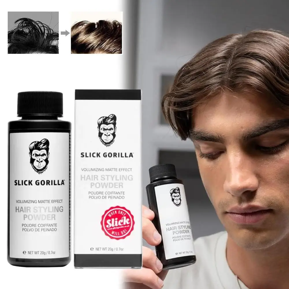 SLICK GORILLA Hair Styling Powder for Men Oil Control Long-Lasting Volumizing Dry Hair Powder Fashion Hair Care Styling Tool
