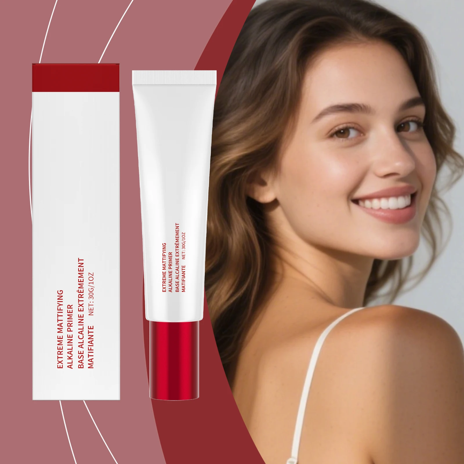 برايمر مطفي للقهوة ناعم لتفتيح البشرة وخفيف الوزن ومنعش وترطيب عميق للوجه للمكياج وتقليل المسام 30 جرام