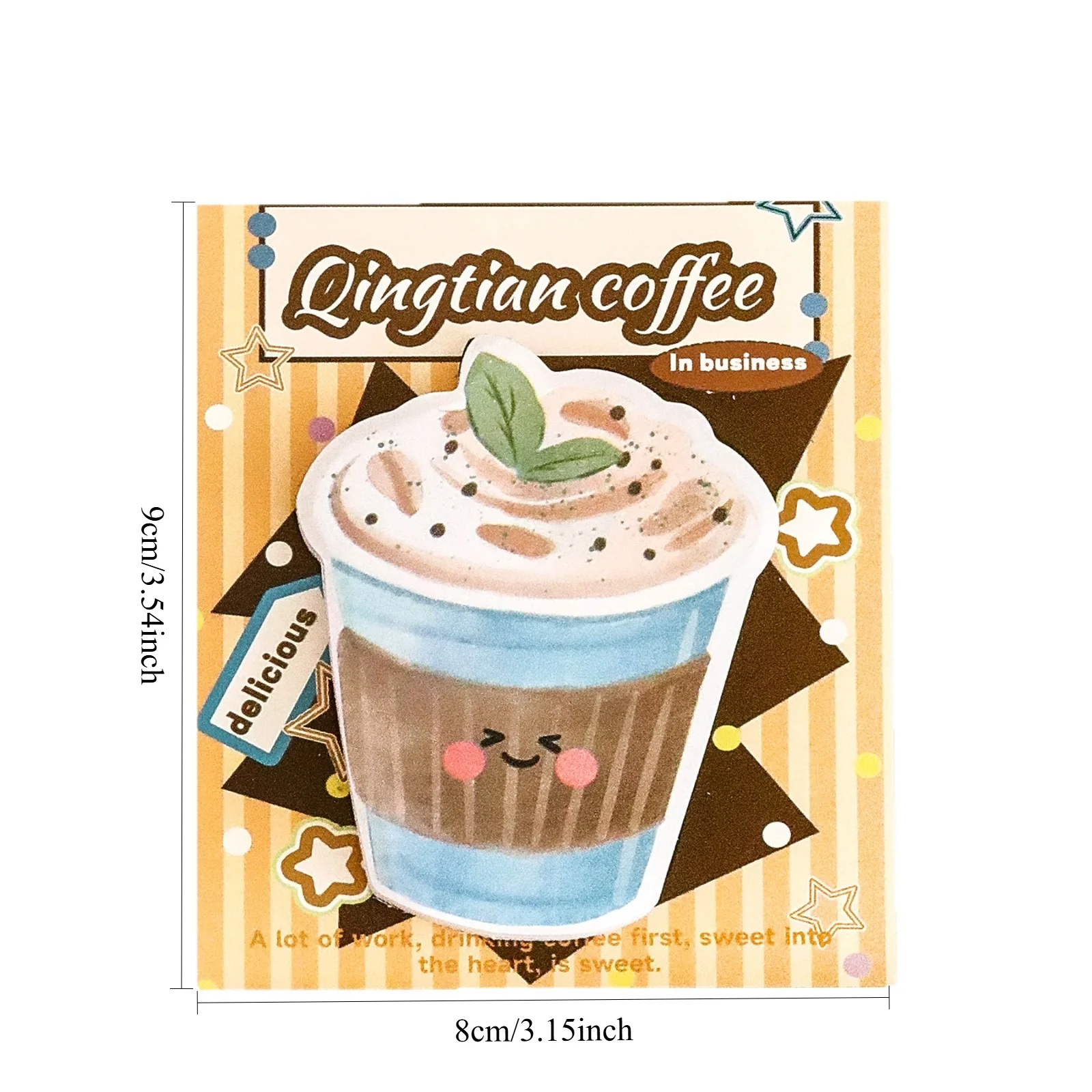 ملاحظات لاصقة لشاي الحليب والقهوة للطلاب، ورق على شكل حرف N لطيف وجديد وقابل لإعادة الاستخدام، ملاحظات قرطاسية للدراسة الكرتونية ذات التصاق قوي