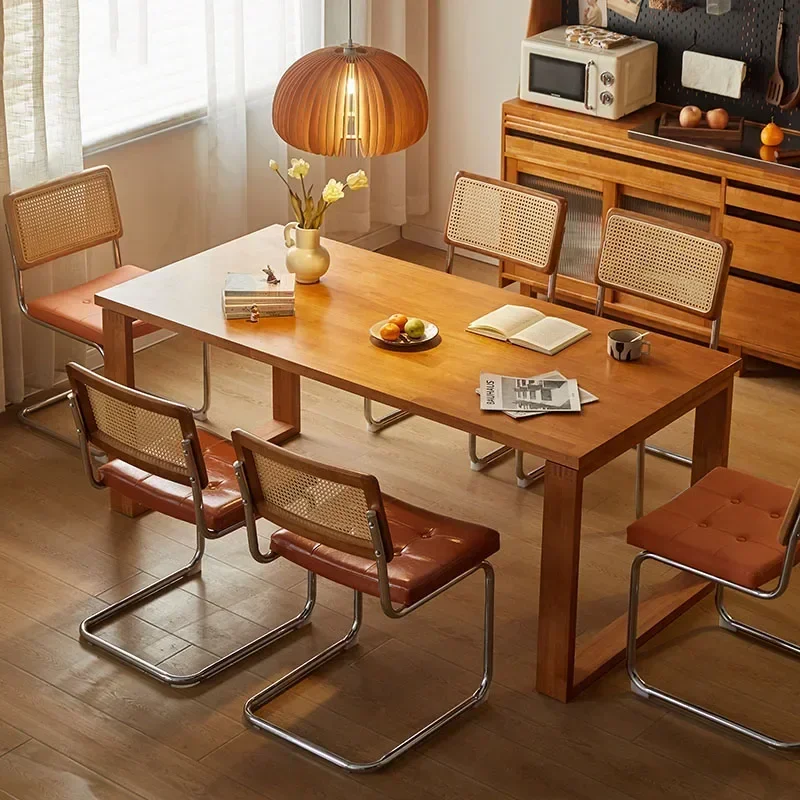 Japanese Living Dining Table Rectangle Breakfast Design Waterproof Dining Table Wooden Legs Table A Manger Kitchen Furniture