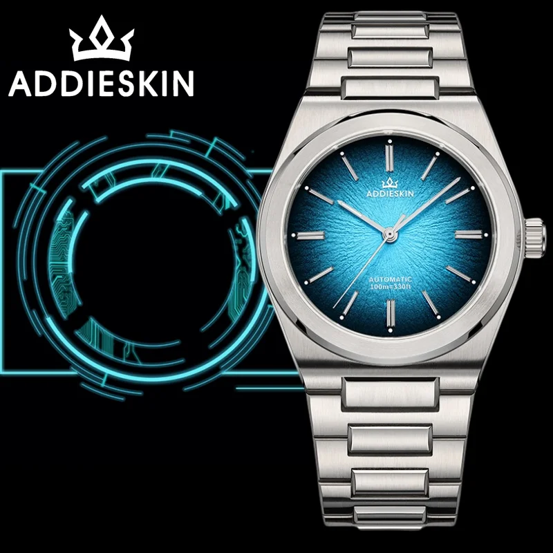 

ADDIESKIN K001 39mm Men Watch “Pupil” Luminous 10Bar Waterproof Synthetic Sapphire 9015 Movement Automatic Mechanical Watches