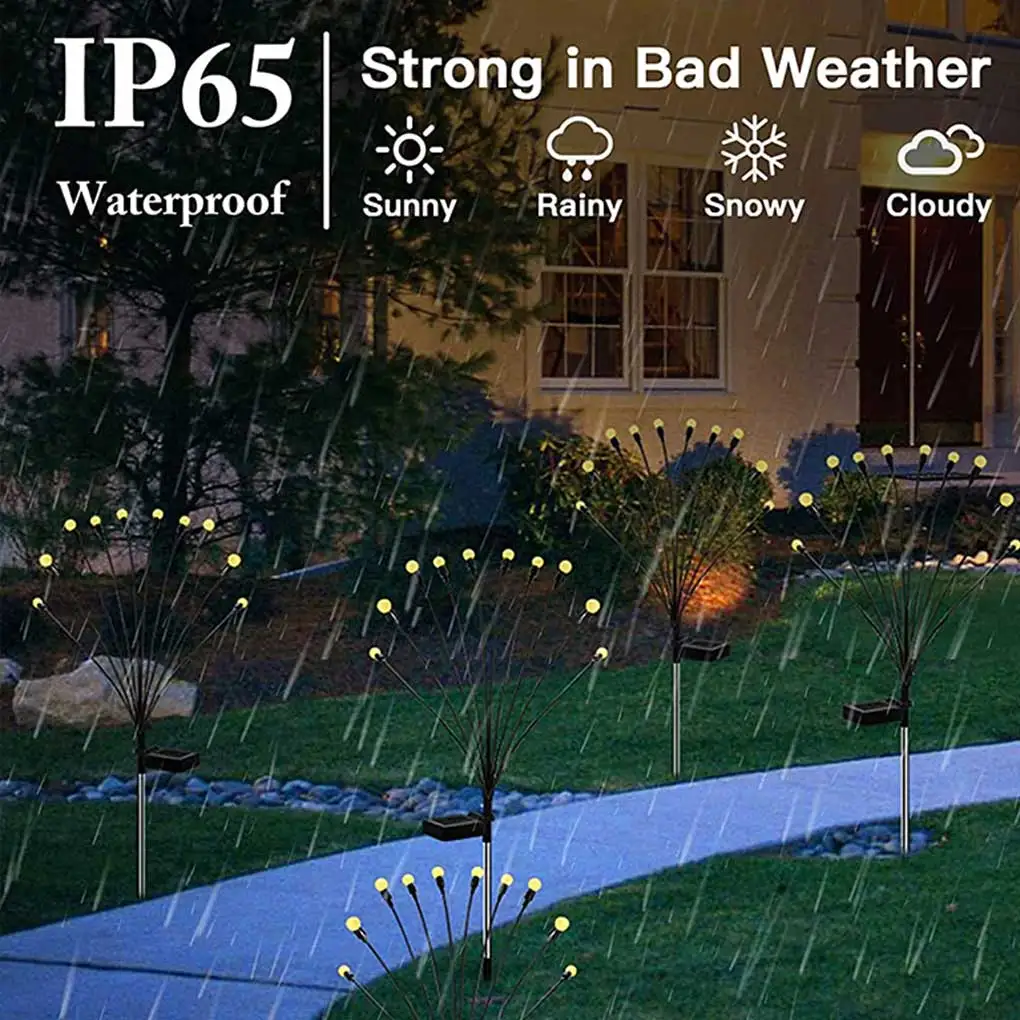 Solar-powered Ground Light Portable IP65 Waterproof Flexible Rainproof Anti-corrosive Anti-rust Decorative Lamp Type 1