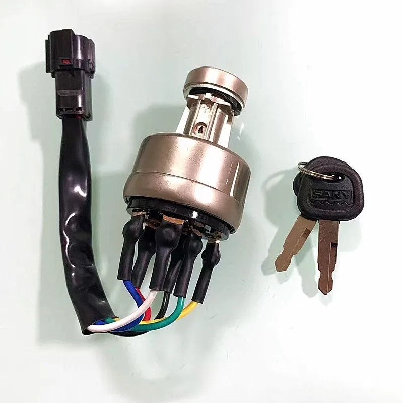 Excavator ignition switch suitable for Sany excavator ignition switch SY55 60 75C 135 215 235 365 485H starter lock