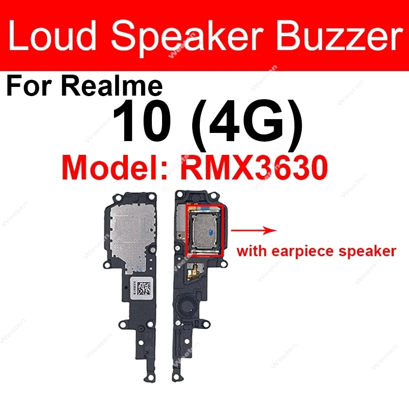 Loud Speaker Buzzer For Realme 10 11 Pro Plus 10S 10T 11X 12X 12 Pro Plus 4G 5G Loud Speaker Buzzer Ringer Flex Cable Repair