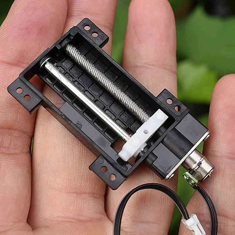 Mini Precious 6mm Diameter Planetary Gear Stepper Motor 30mm Stroke 2-Phase 4-Wire Linear Screw Slider Actuator Nut 13.2 Ohms
