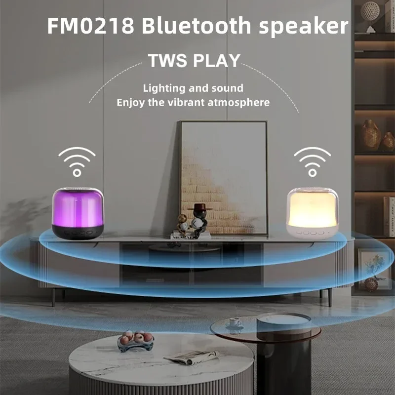 Portable Wireless Bluetooth Speaker Home Outdoor Stereo Subwoofer Sound Box LED Color Breathing Light Loudspeaker Caixa De Som