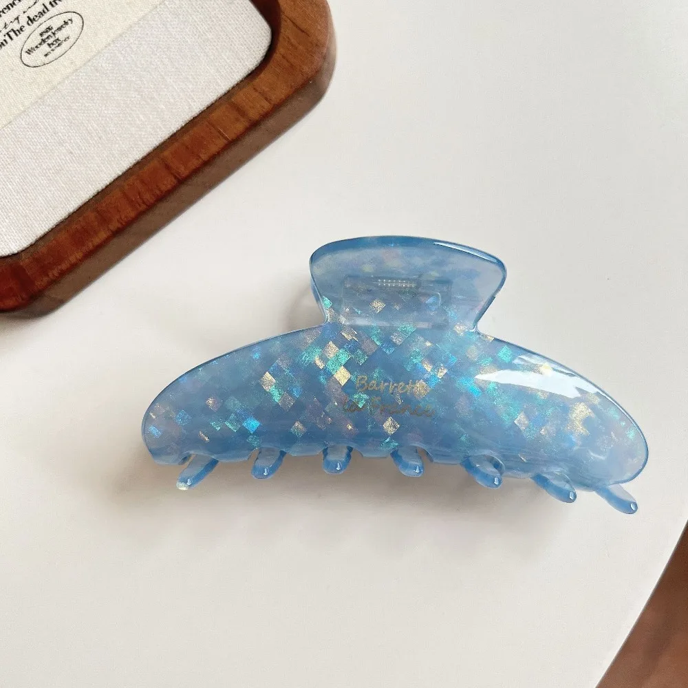 

Модный свежий ацетатный коготь для волос, полоска уксусной кислоты, нерегулярный узор, зажим в виде акулы, головные уборы, зажим в виде акулы, цветок, коготь для волос, женский