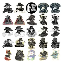 Alloy Cowboy Badge Creative Wild Crow Brooch Pin Cartoon Brooch Lapel Pins Plague Doctor Beak