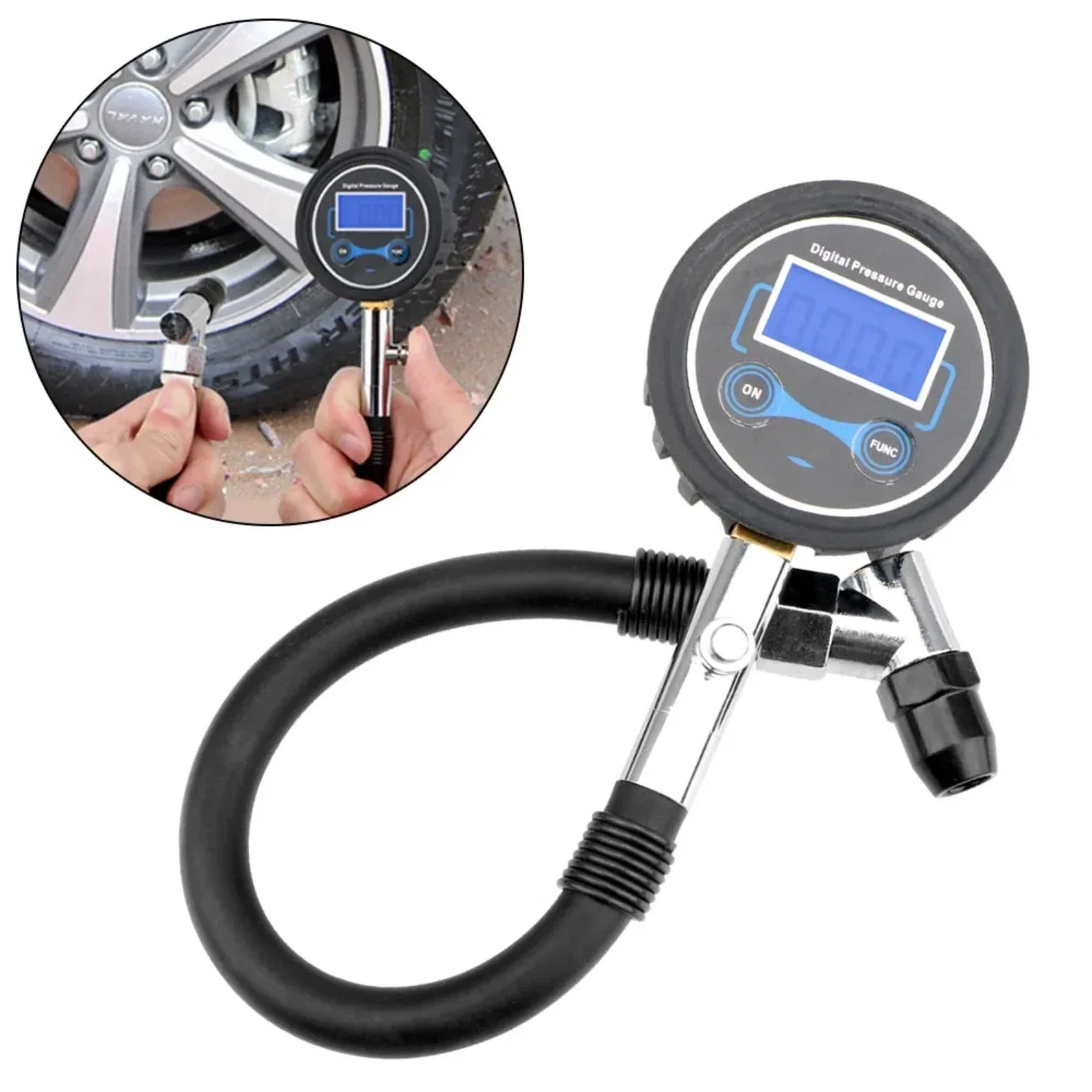 

LCD Display Digital Tire Tester Car Truck Vehicle Motorcycle High Precision Auto Tire Pressure Gauge