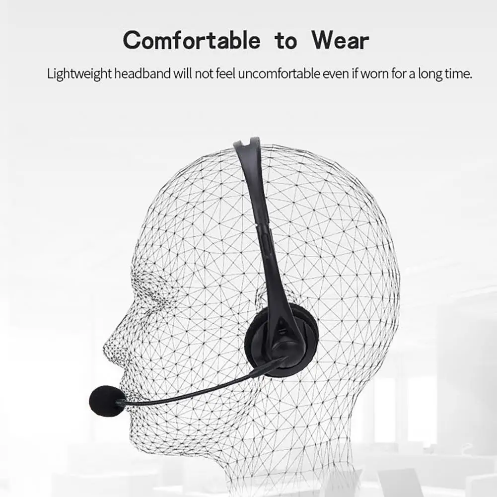 SY490 Wired Headset Universal Noise Cancelling Over Ear USB Binaural Headphone With Mic Gaming Accessories For Online Teaching