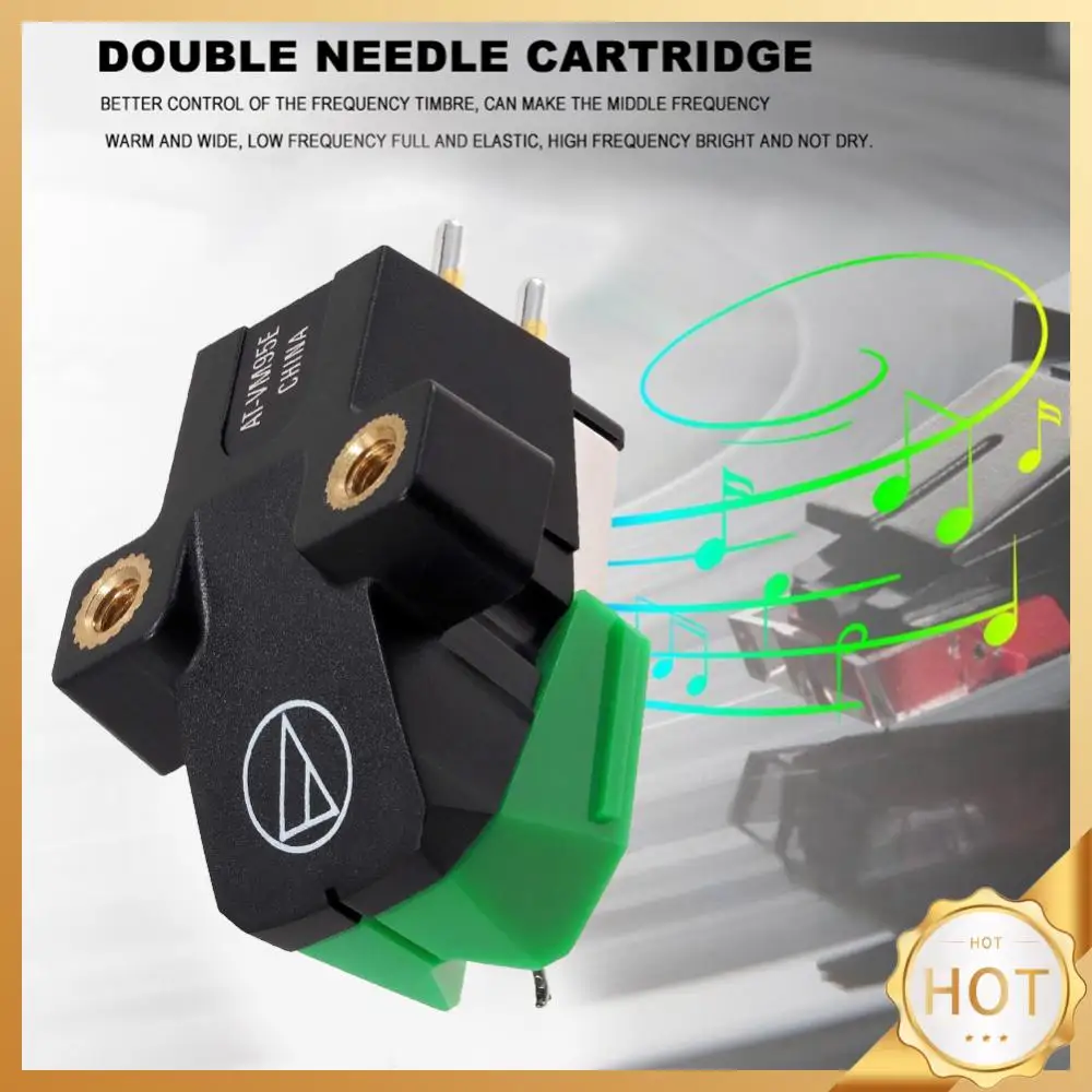 

AT-VM95E двойной подвижный Магнитный поворотный картридж, подвижный Магнитный стереокартридж, стилус для проигрывателя виниловых пластинок LP